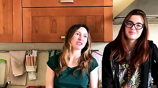 Two brunettes get a beautiful spanking