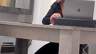 The Secretary Gets Her Feet Licked with Pantyhose and Gets Fucked Before Getting Cum on Her Heels and Swallowing Her!