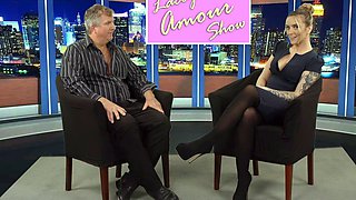 CFNM tv hostess cocksucking news anchor