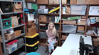 Busty Riley Star teases slender Bambino in a steamy office encounter