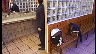 Gym Nude Tease and Stairway Deepthroat Suck