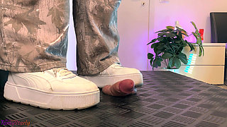 Stomped Under Her Dirty Sneakers - Cock Balls Crush Trample, Shoejob, Bootjob, CBT, Ballbusting, Trampling, Stomping