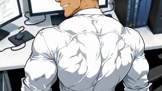 I Took It up the Ass From My Boss, All the Way From the Office to the Elevator. Yaoi Hentai Animation