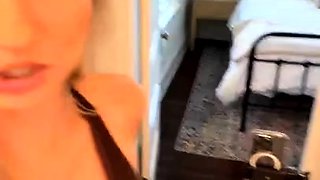 Sensational blonde glamour babe solo and she enjoys it