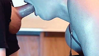 Riddy Xo - Deepthroat and Oiled Doggy, the Kitchen Chair