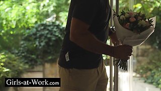 Candee Licious Rewards Her Secret Admirer on the Office Desk