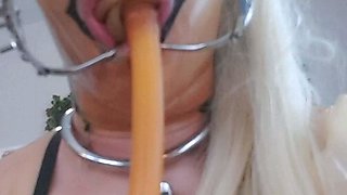 Sexy Busty Amateur Blonde Toys Orgasm
