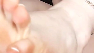 (019) POV Barefoot Footjob After Teasing and Dangling in Hot Wedges
