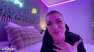 LizaRoxx Smoking Fetish POV: Sloppy Blowjob & Cum in Mouth Surprise