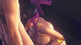 Lol Hentai - Akali Blowjob And Cunnilingus At Street - Japanese Asian Manga Anime Game Porn