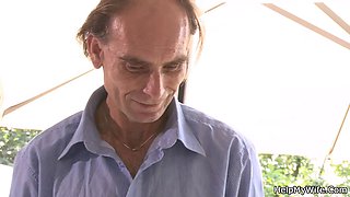 Old man asks dude to fuck his young wife for money