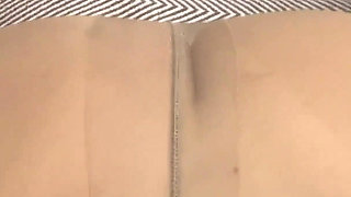 Redhead Pigtails, Glasses and Pantyhose and High Heels Sucking Cock POV