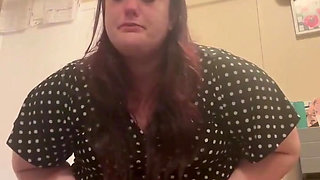 PAWG BBW Clogs the Toilet Due to Holding Everything for Hours: with Lots of Farts and the Sound of Her Using the Restroom or Bat
